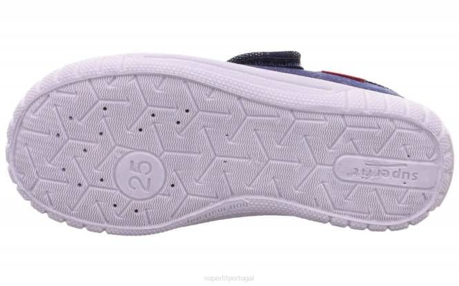 Superfit azul bebês conta - chinelo com fecho de velcro JFFX154