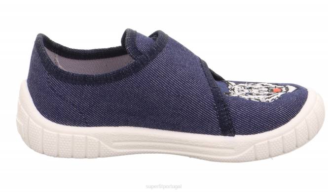 Superfit azul bebês conta - chinelo com fecho de velcro JFFX31