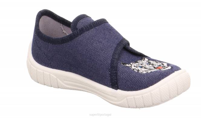 Superfit azul bebês conta - chinelo com fecho de velcro JFFX31