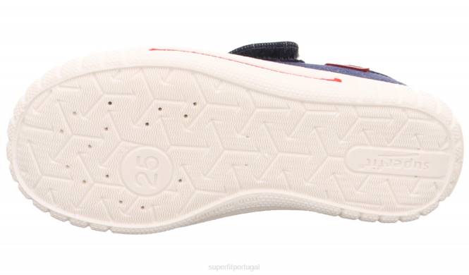 Superfit azul bebês conta - chinelo com fecho de velcro JFFX31