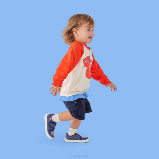 Superfit azul bebês conta - chinelo com fecho de velcro JFFX31