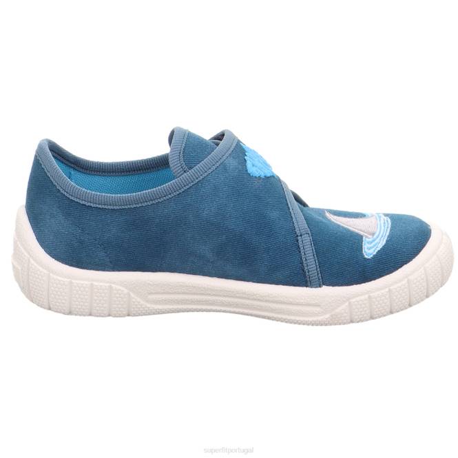 Superfit azul bebês conta - chinelo com fecho de velcro JFFX33