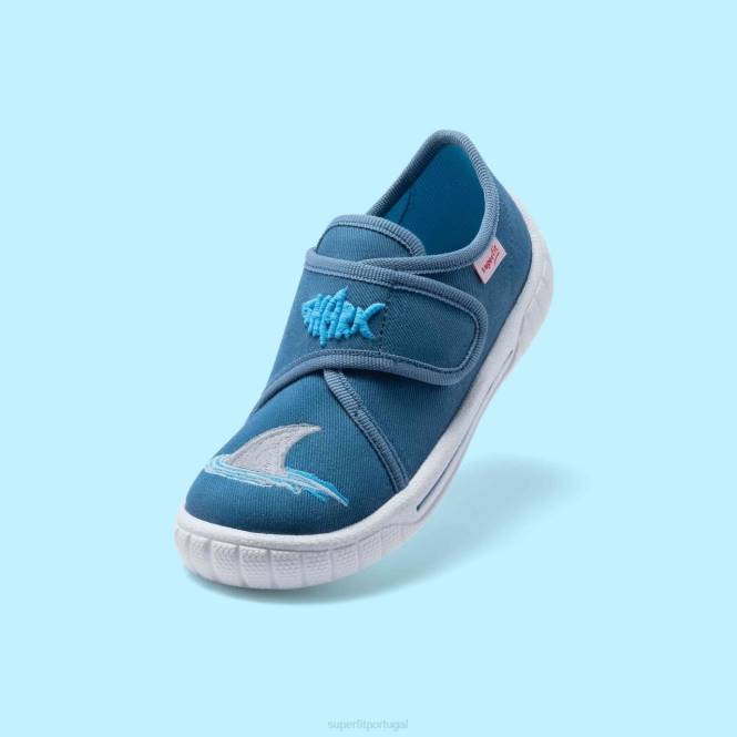 Superfit azul bebês conta - chinelo com fecho de velcro JFFX33