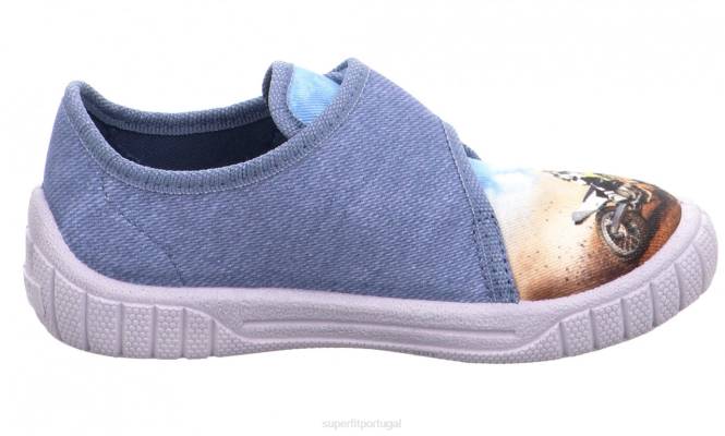 Superfit azul bebês conta - chinelo com fecho de velcro JFFX43
