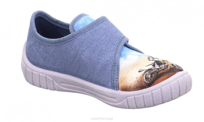 Superfit azul bebês conta - chinelo com fecho de velcro JFFX43