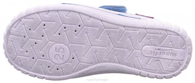 Superfit azul bebês conta - chinelo com fecho de velcro JFFX43