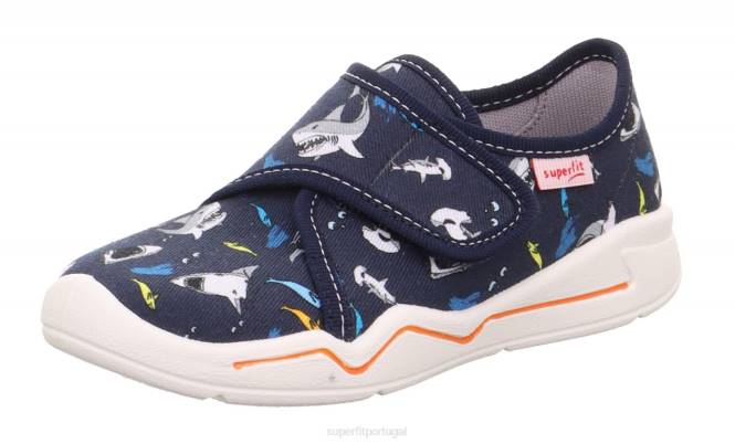 Superfit azul/multicolorido bebês benny - chinelo com fecho de velcro JFFX12