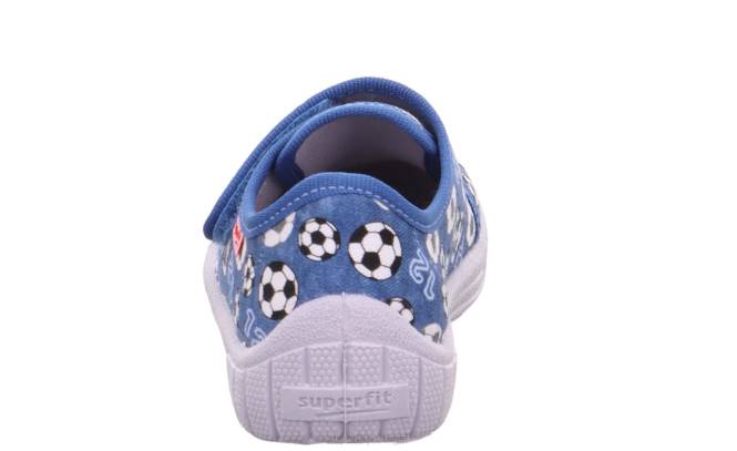 Superfit azul/multicolorido bebês conta - chinelo com fecho de velcro JFFX116