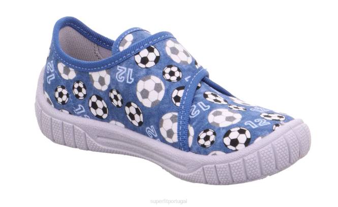 Superfit azul/multicolorido bebês conta - chinelo com fecho de velcro JFFX116