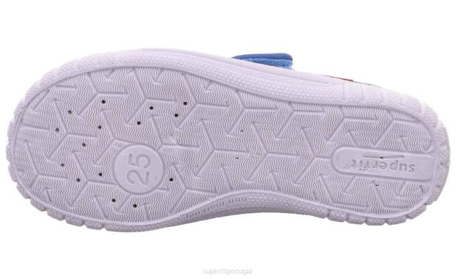 Superfit azul/multicolorido bebês conta - chinelo com fecho de velcro JFFX116