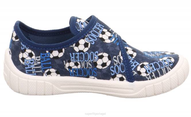 Superfit azul/multicolorido bebês conta - chinelo com fecho de velcro JFFX70