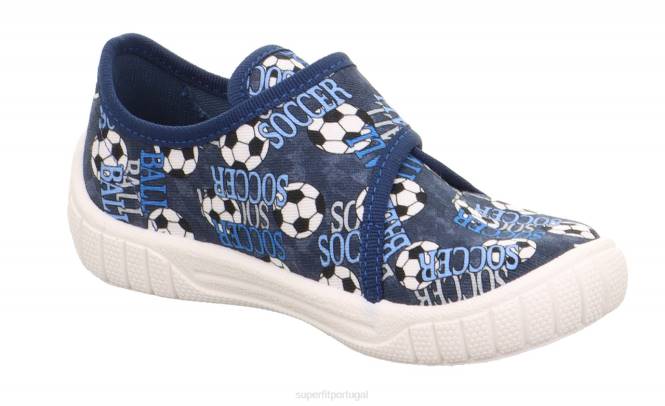 Superfit azul/multicolorido bebês conta - chinelo com fecho de velcro JFFX70