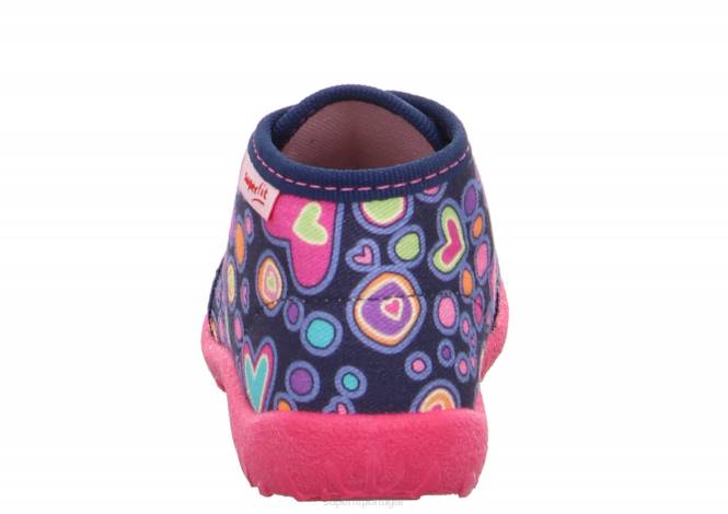 Superfit azul/multicolorido bebês spotty - chinelo com laço JFFX32
