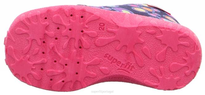 Superfit azul/multicolorido bebês spotty - chinelo com laço JFFX32