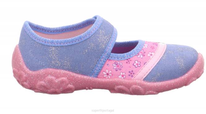 Superfit azul/rosa bebês bonny - chinelo com fecho de velcro JFFX131