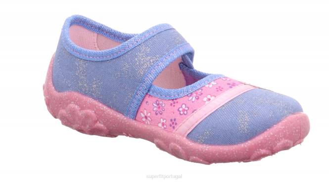 Superfit azul/rosa bebês bonny - chinelo com fecho de velcro JFFX131
