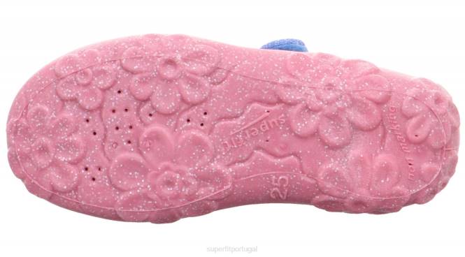 Superfit azul/rosa bebês bonny - chinelo com fecho de velcro JFFX131