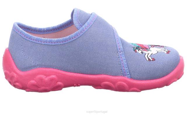 Superfit azul/rosa bebês bonny - chinelo com fecho de velcro JFFX38