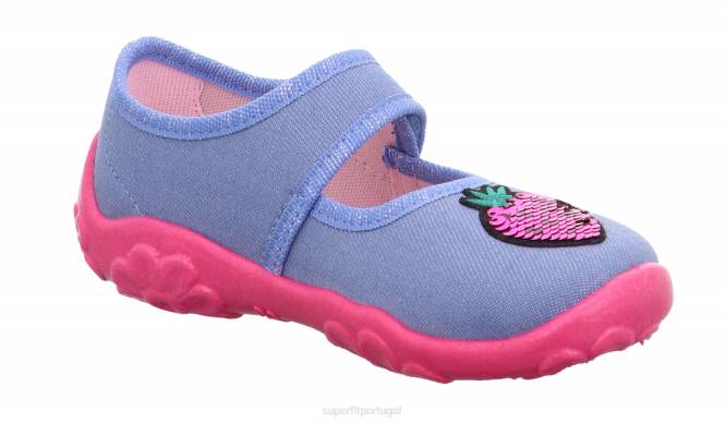 Superfit azul/rosa bebês bonny - chinelo com fecho de velcro JFFX55