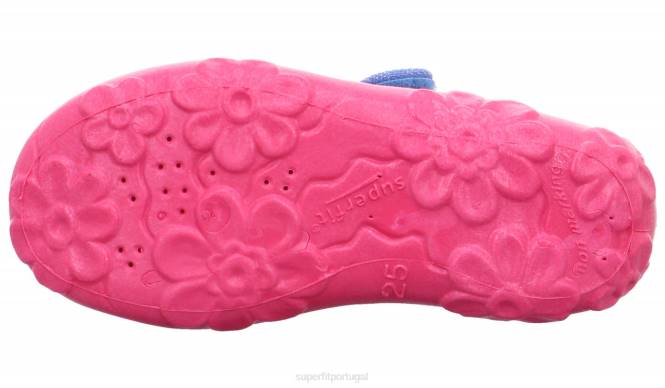 Superfit azul/rosa bebês bonny - chinelo com fecho de velcro JFFX55