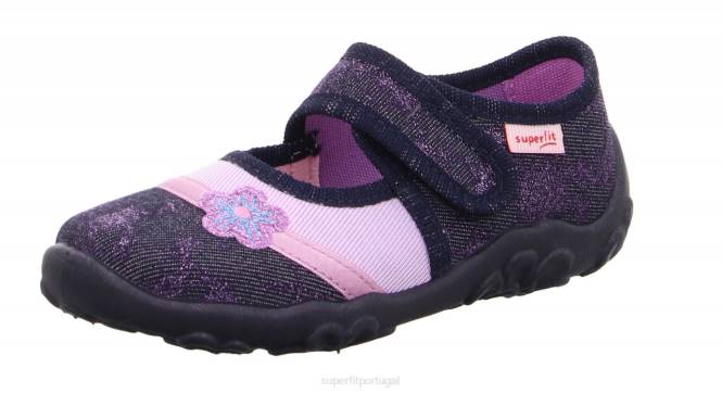 Superfit azul/roxo bebês bonny - chinelo com fecho de velcro JFFX108