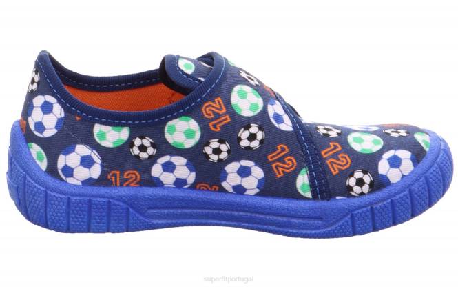 Superfit azul verde bebês conta - chinelo com fecho de velcro JFFX141