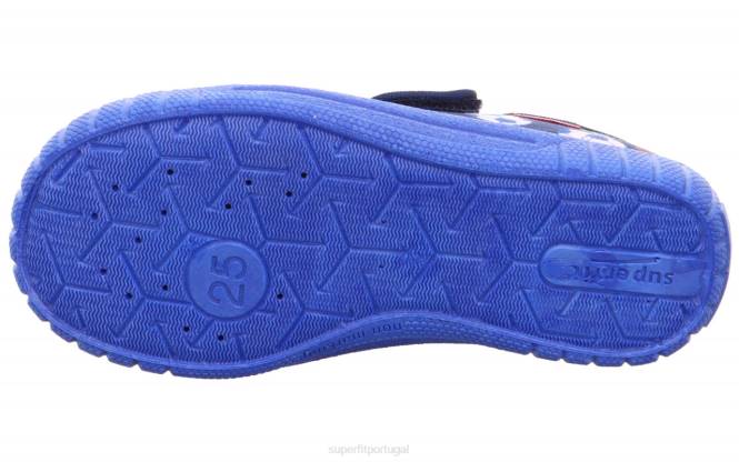 Superfit azul verde bebês conta - chinelo com fecho de velcro JFFX141
