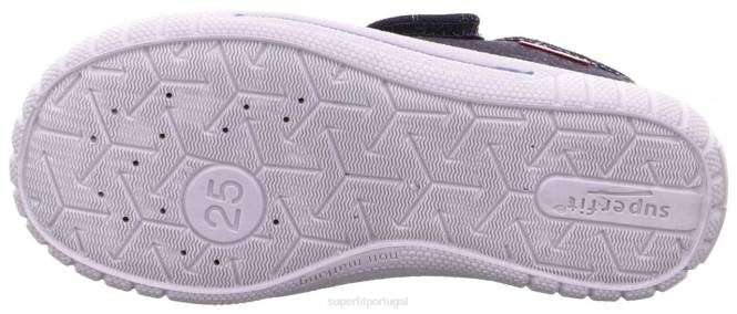 Superfit azul vermelho bebês conta - chinelo com fecho de velcro JFFX87