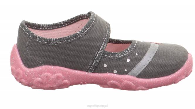 Superfit cinza bebês bonny - chinelo com fecho de velcro JFFX61