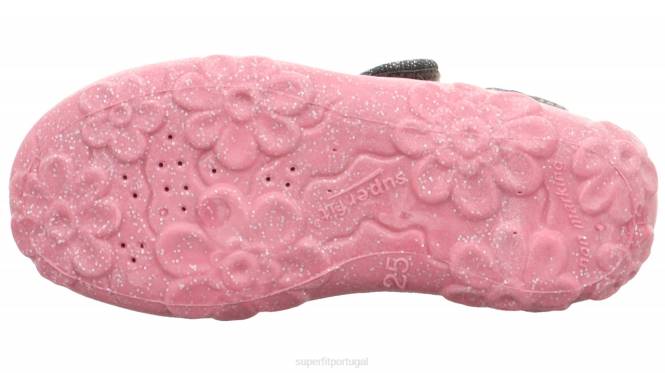 Superfit cinza bebês bonny - chinelo com fecho de velcro JFFX61