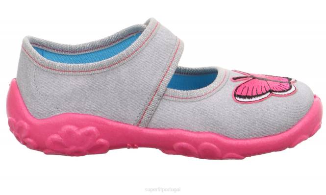 Superfit cinza bebês bonny - chinelo com fecho de velcro JFFX77