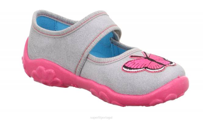 Superfit cinza bebês bonny - chinelo com fecho de velcro JFFX77