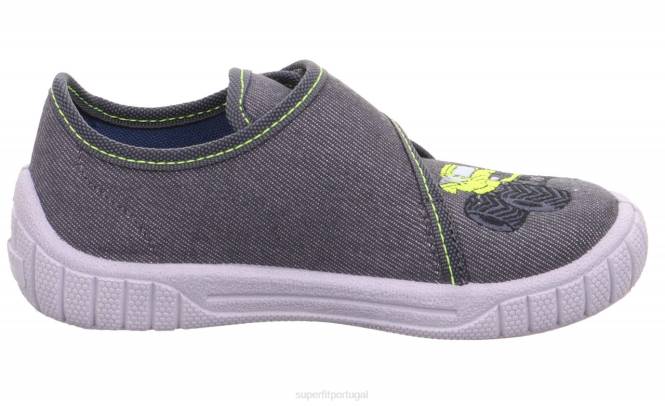 Superfit cinza bebês conta - chinelo com fecho de velcro JFFX107