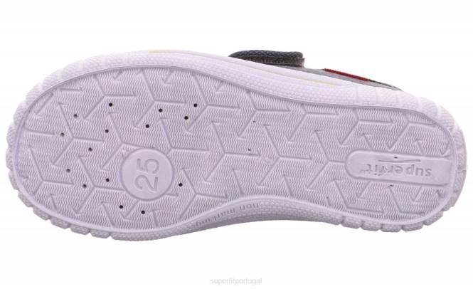 Superfit cinza bebês conta - chinelo com fecho de velcro JFFX107