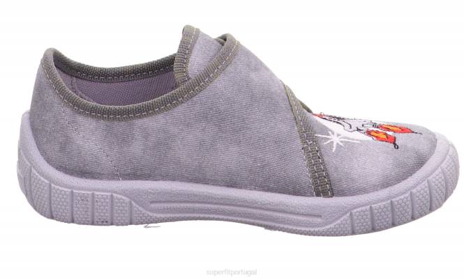 Superfit cinza bebês conta - chinelo com fecho de velcro JFFX138