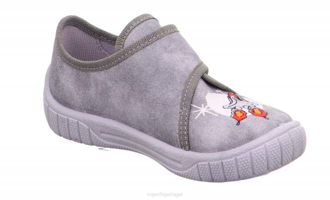 Superfit cinza bebês conta - chinelo com fecho de velcro JFFX138