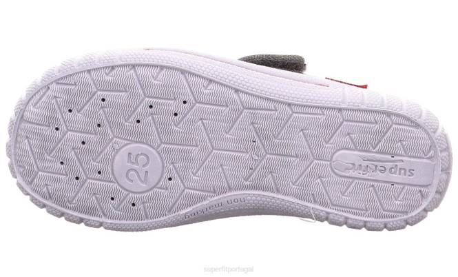 Superfit cinza bebês conta - chinelo com fecho de velcro JFFX138