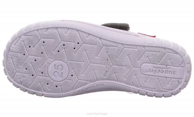 Superfit cinza bebês conta - chinelo com fecho de velcro JFFX138