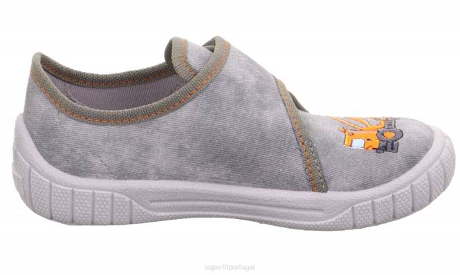 Superfit cinza bebês conta - chinelo com fecho de velcro JFFX39