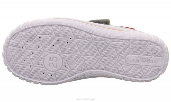 Superfit cinza bebês conta - chinelo com fecho de velcro JFFX39