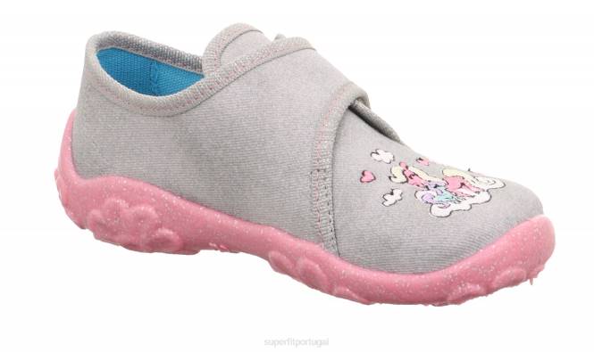 Superfit cinza claro bebês bonny - chinelo com fecho de velcro JFFX85