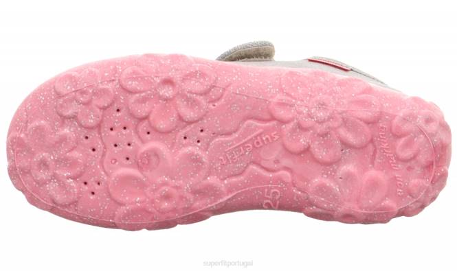 Superfit cinza claro bebês bonny - chinelo com fecho de velcro JFFX85