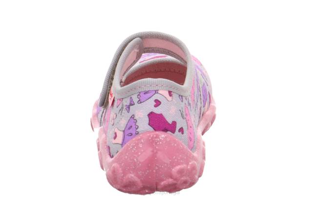 Superfit cinza/multicolorido bebês bonny - chinelo com fecho de velcro JFFX105