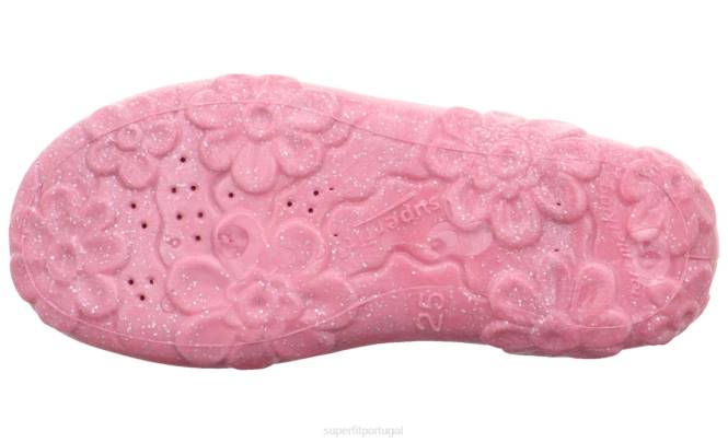 Superfit cinza/multicolorido bebês bonny - chinelo com fecho de velcro JFFX105