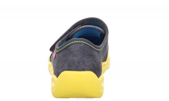 Superfit cinza/multicolorido bebês bubble - chinelo com fecho de velcro JFFX130