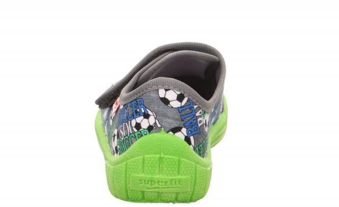 Superfit cinza/multicolorido bebês conta - chinelo com fecho de velcro JFFX97