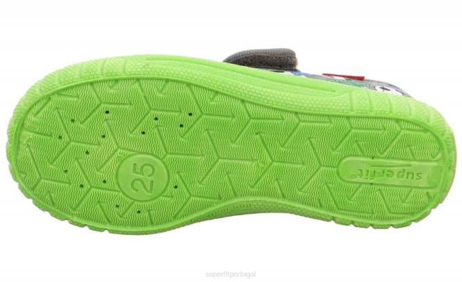 Superfit cinza/multicolorido bebês conta - chinelo com fecho de velcro JFFX97