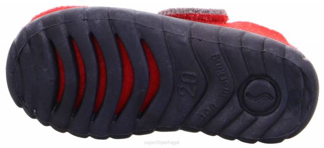 Superfit combinação vermelha bebês feliz - chinelo com fecho de velcro JFFX156