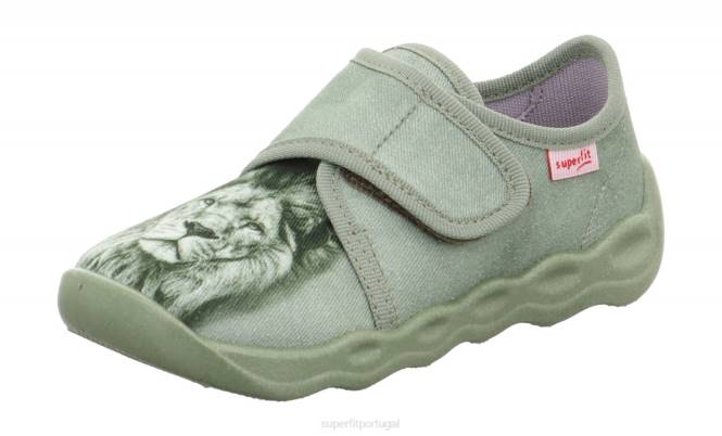 Superfit luz verde bebês bubble - chinelo com fecho de velcro JFFX34
