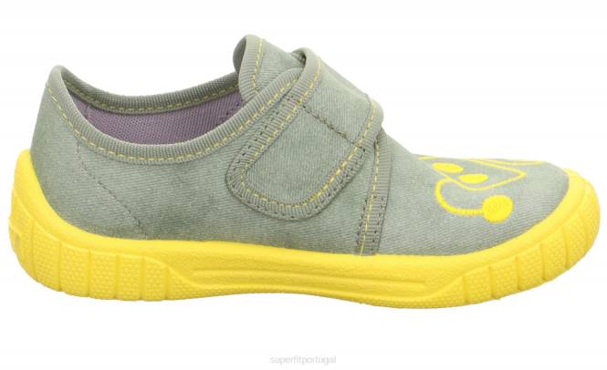 Superfit luz verde bebês conta - chinelo com fecho de velcro JFFX99